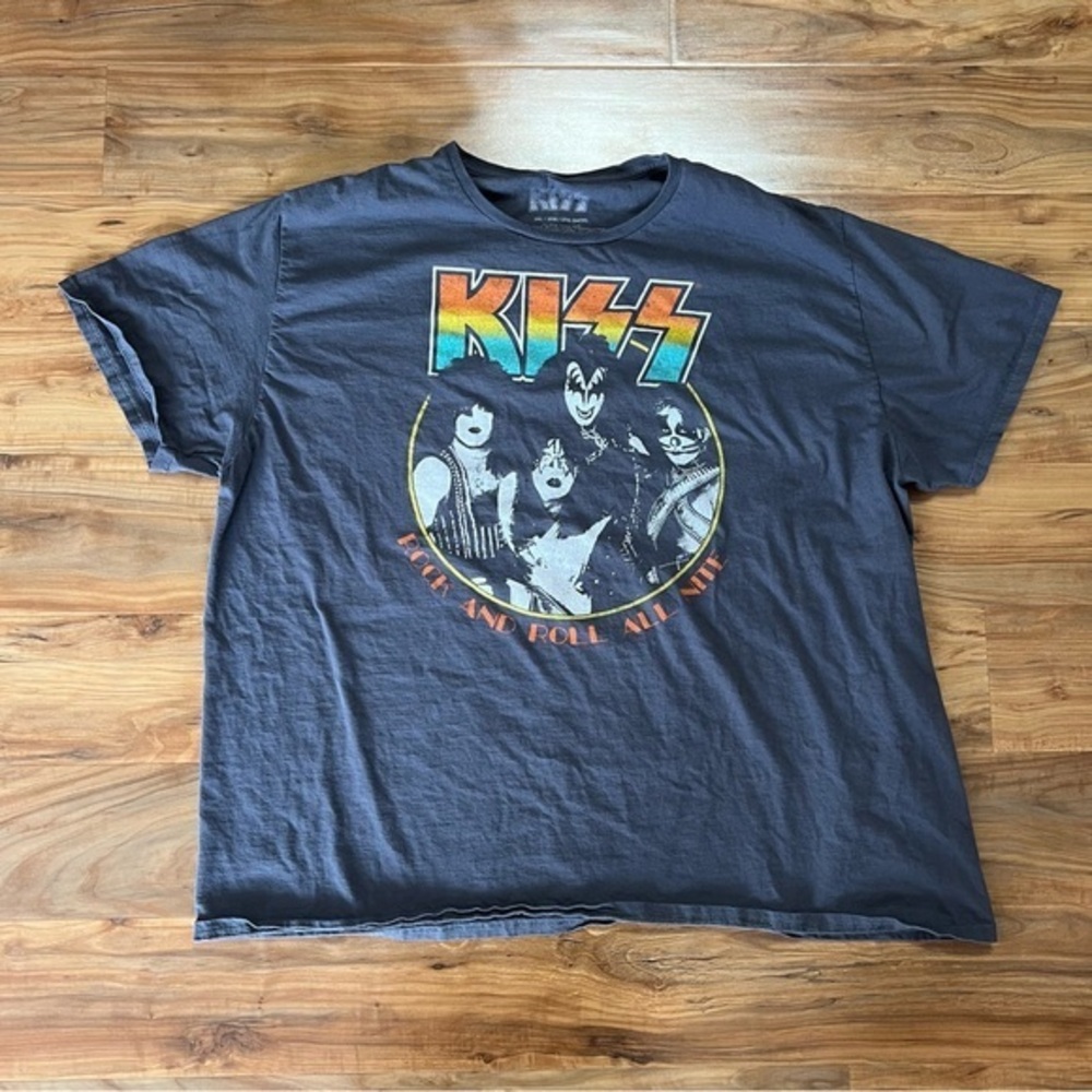 KISS ROCK AND ROLL ALL‎ NIGHT GROUP T SHIRT ROCK BAND SIZE 3XL